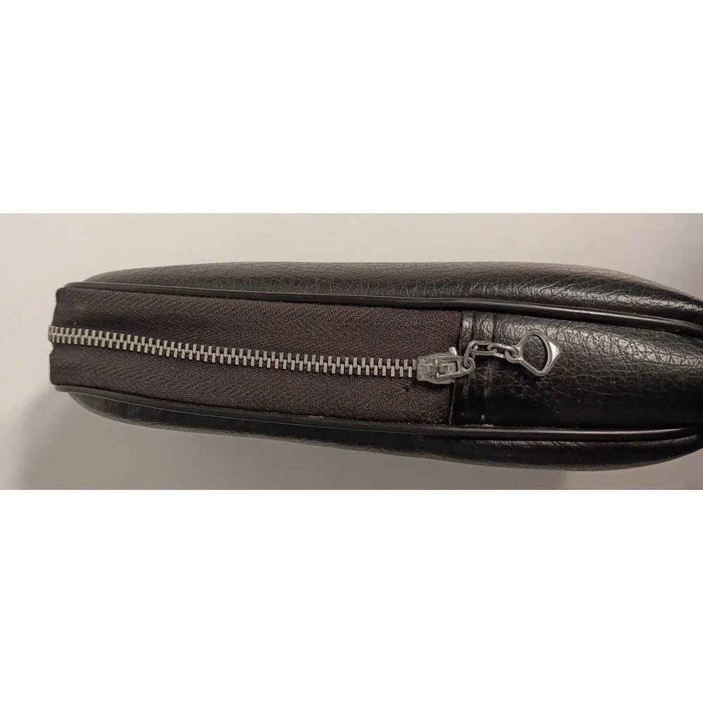 Texas Instruments TI Calculator Black Leather Zipper Carry Case Vintage